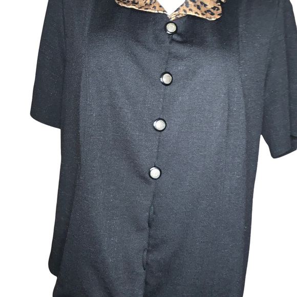 Pablo Collection Leopard Print Top, Size XL - Picture 5 of 10